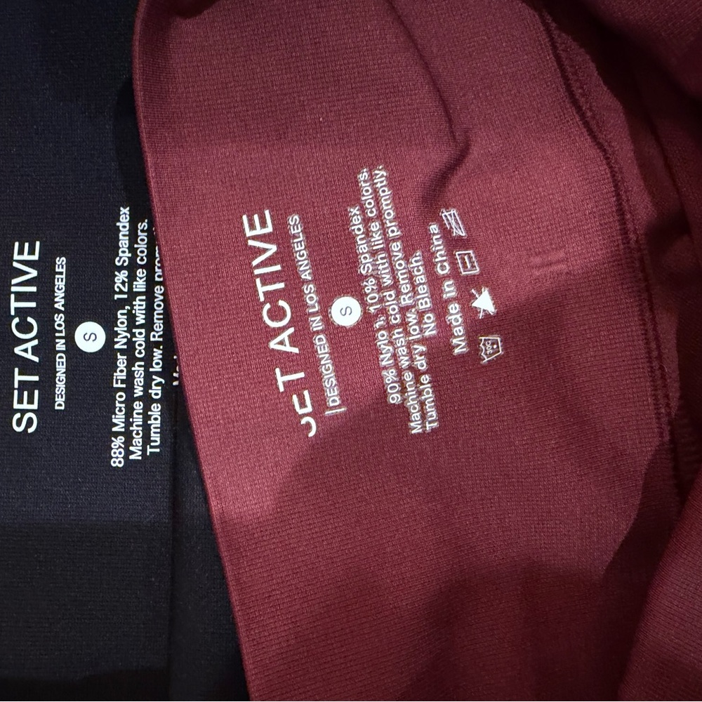 SET Active BUNDLE Women's Black and Maroon Bike Shorts - Picture 6 of 6